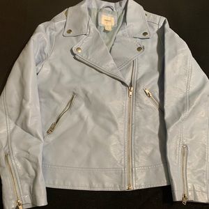 Blue Pleather Jacket